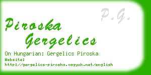 piroska gergelics business card